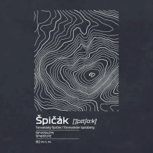 Špičák - vrstevnice v obdĺžniku