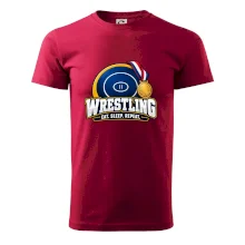 Zápasnická žíněnka se zlatou medailí eat sleep wrestling  repeat