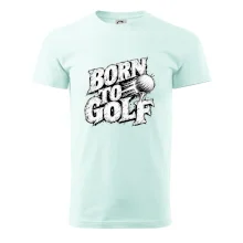 Born to golf černobílý drsný potisk