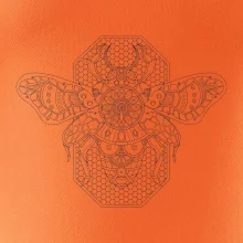 Steampunk včela čiernobiela