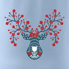 Folklór - jeleň s červenými plodmi