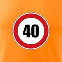 Dopravná značka - obmedzenie rýchlosti 40