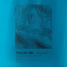 Severák - vrstevnice v obdĺžniku