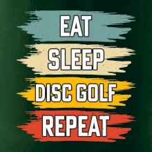 Disc Golf eat sleep barevné
