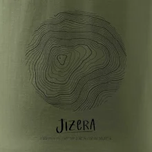 Jizera - vrstevnice v kruhu