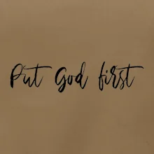 Put God first písací nápis