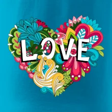 Love nápis květovaný Love nápis květovaný