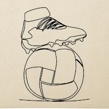 Futbalová lopta kopačka jedným ťahom Futbalová lopta kopačka jedným ťahom
