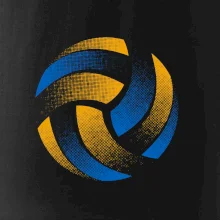 Volejbalová lopta raster farebný