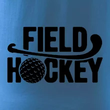 Field hockey loptička a nápis