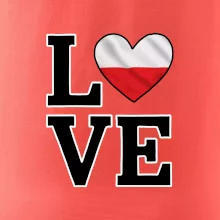 Love Poľská vlajka Love Poľská vlajka