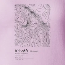 Kriváň - vrstevnice v obdĺžniku