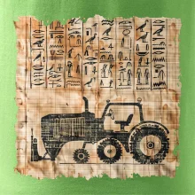 Egyptské hieroglyfy traktor