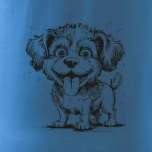 Lagotto romagnolo karikatúra vypláznutý jazyk