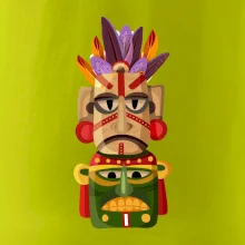 Mayová maska s perím