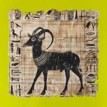 Egyptské hieroglyfy koza