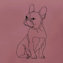 Francúzsky buldoček čierna kresba