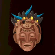 Mayová maska hnedá