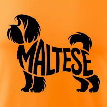 Maltézsky psík nápis v tele