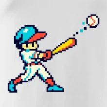 Baseballový hráč pixel art
