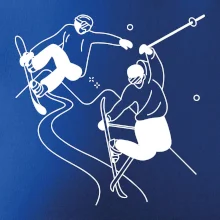 Lyžovanie - kreslené obrázok