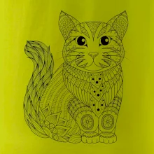 Mačka sediaca mandala Mačka sediaca mandala