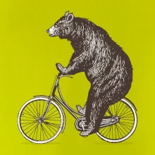 Medveď na bicykli
