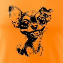 Čiernobiela karikatúra čivava