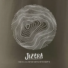 Jizera - vrstevnice v kruhu