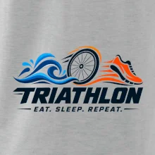 Triatlon plavání kolo a běh eat sleep repeat