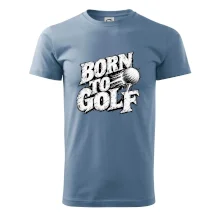 Born to golf černobílý drsný potisk