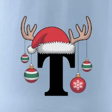 Vianočné rodinné tričká - písmeno a čiapka