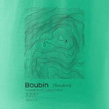 Boubín - vrstevnice v obdĺžniku