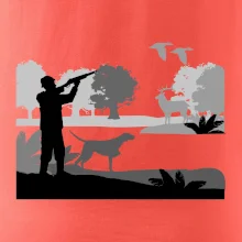 Lovec a stavač v lese Lovec a stavač v lese