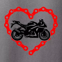 Moto srdce reťaz - superšport