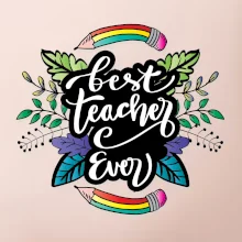 Farebné ceruzky best teacher ever