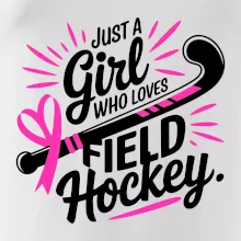 Just a girl who loves field hockey čierno ružové