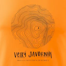 Velký Javorník (Beskydy) - vrstevnice v kruhu