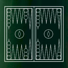 Backgammon čiernobiely