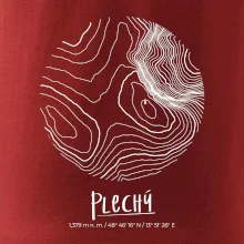 Plechý - vrstevnice v kruhu