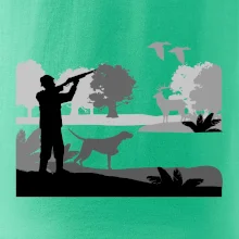 Lovec a stavač v lese Lovec a stavač v lese