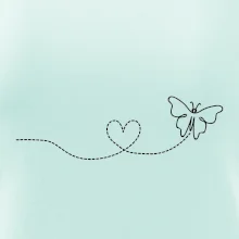 Dráha letu motýľa - srdce