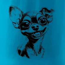 Čiernobiela karikatúra čivava