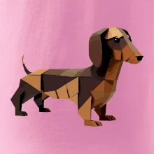 Jazvečík - zlepený z papiera