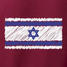 Vlajka Izrael kreslená