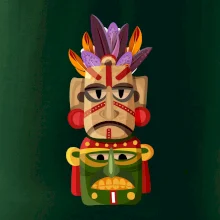 Mayová maska s perím