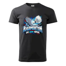 Bedmintonová raketa s košíčkom eat sleep repeat
