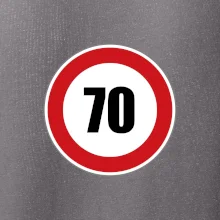 Dopravná značka - obmedzenie rýchlosti 70