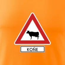 Dopravní značka - Pozor koně / kráva