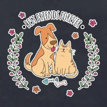 Mačka a pes best friends